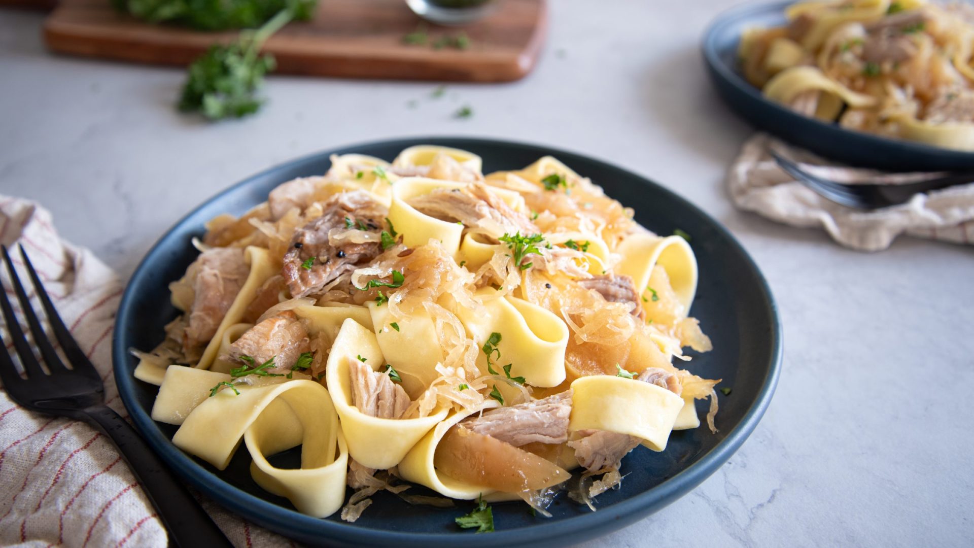 Pork, Sauerkraut and Butter Noodles