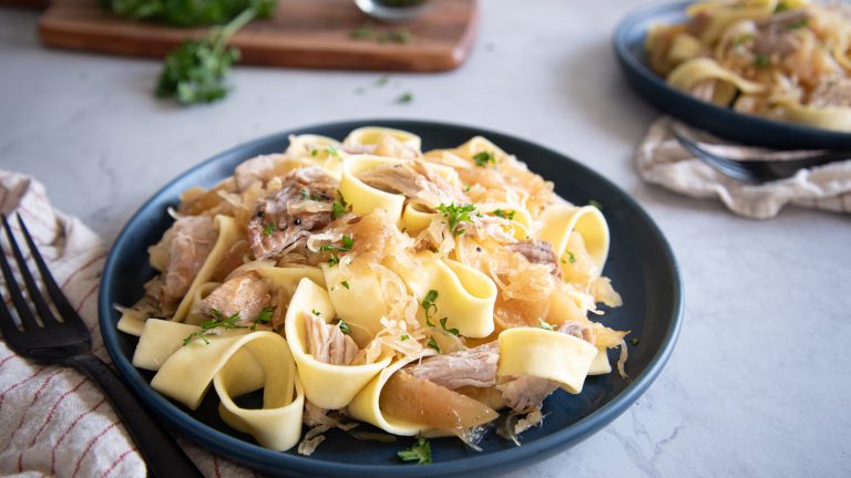 Pork, Sauerkraut and Butter Noodles
