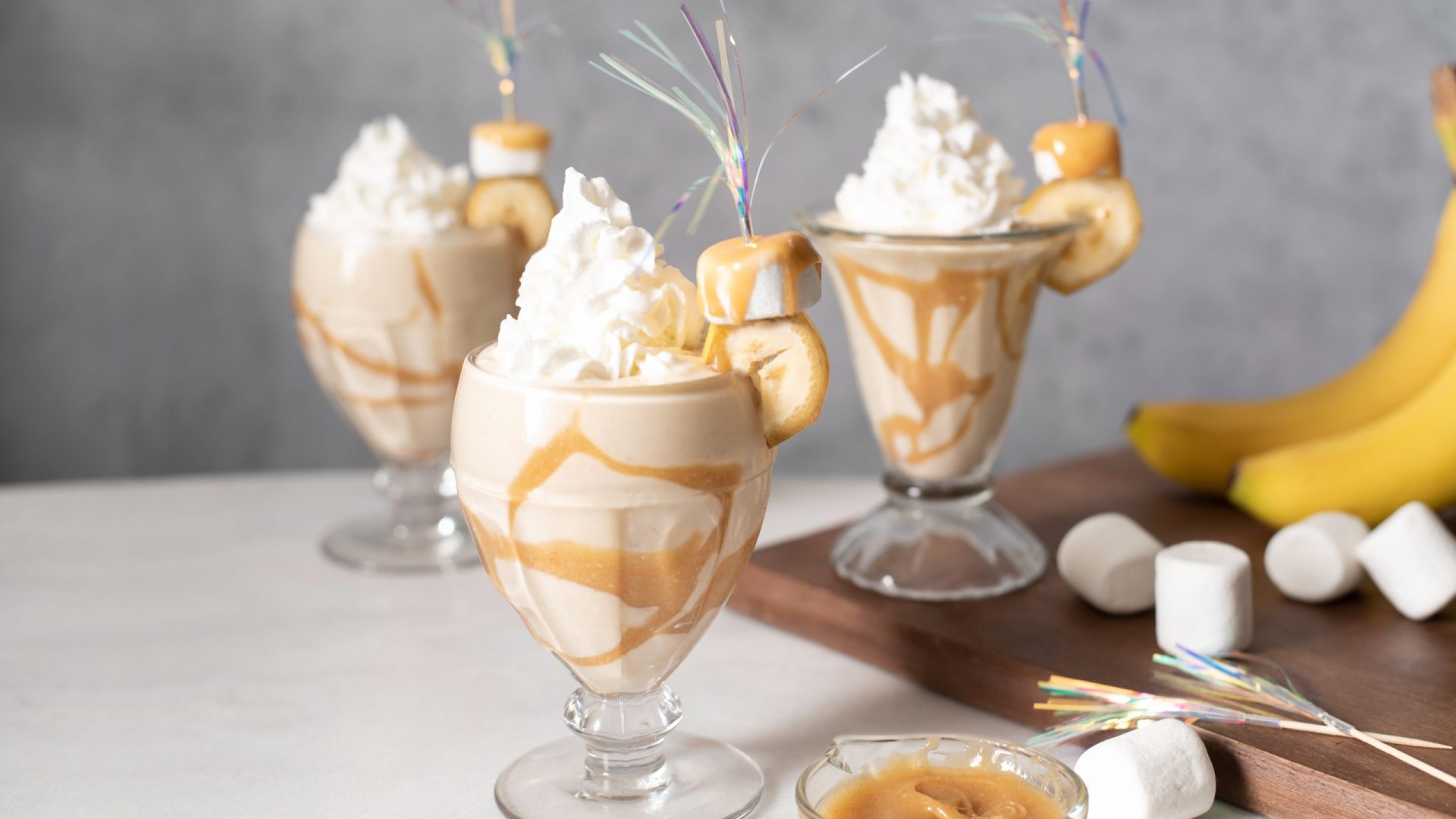 Peanut Butter, Marshmallow, & Banana Milkshake